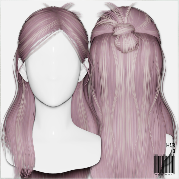 Alpha MIRO Hair_3 by simsfinds - The Sims 4 Custom Content