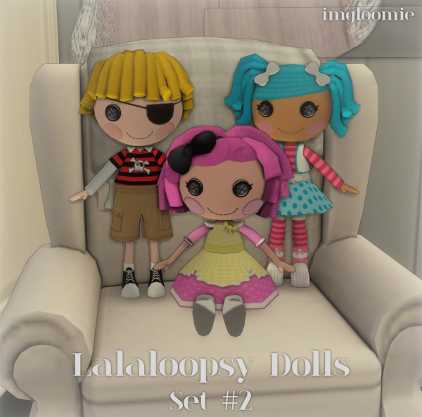 Mix LALALOOPSY DOLLS SET 2 by simsfinds - The Sims 4 Custom Content