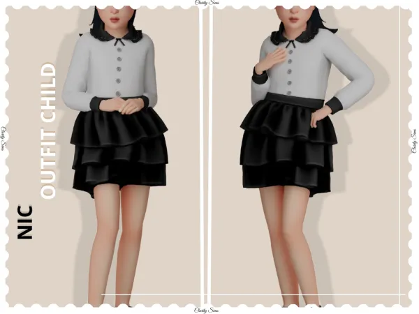 Alpha Nic Outfit Child - The Sims 4 Custom Content