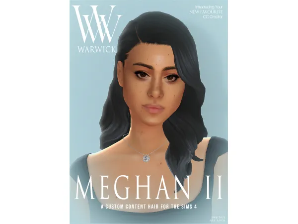 Maxis Match WARWICK MEGHAN HAIR II - The Sims 4 Custom Content