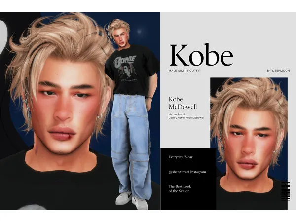 Alpha Kobe McDowell by deepmoon - The Sims 4 Custom Content