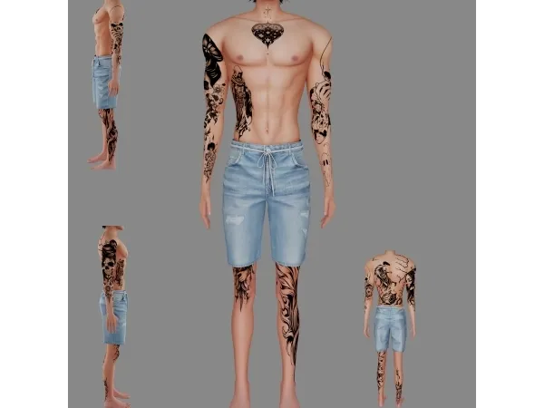 Mix Male tattoo 24 - The Sims 4 Custom Content