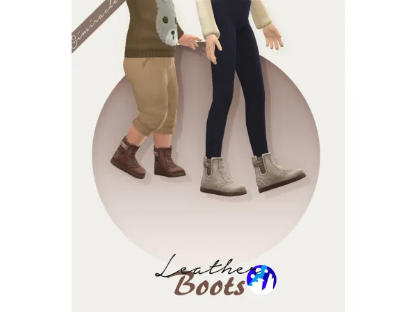 Maxis Match Leather Boots - The Sims 4 Custom Content