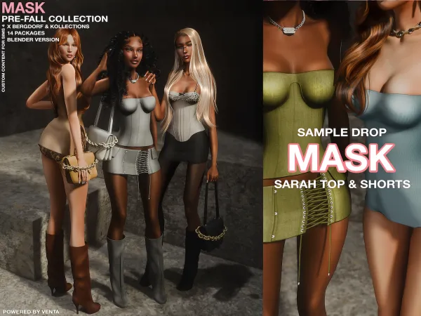 Alpha MASK Sarah Set (Sample) - The Sims 4 Custom Content