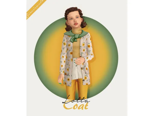 Maxis Match Adrienpastel Lotta Coat Kids Version by simiracle - The Sims 4 Custom Content
