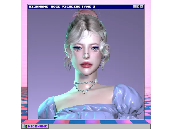 Alpha [ACC] nose piercing 1 and 2 by give me a nickname - The Sims 4 Custom Content