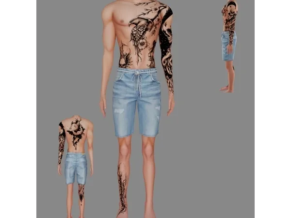 Mix Male tattoo 26 - The Sims 4 Custom Content