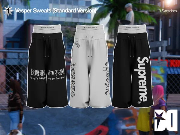 Alpha Vesper Sweats (Standard Version) - The Sims 4 Custom Content