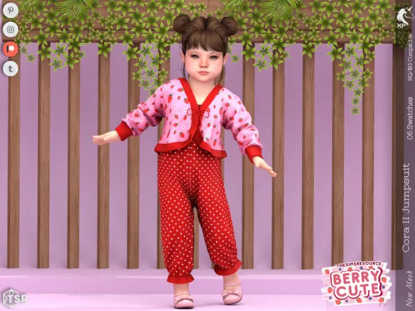 Mix Cora II Jumpsuit Toddler by KaTPurpura - The Sims 4 Custom Content