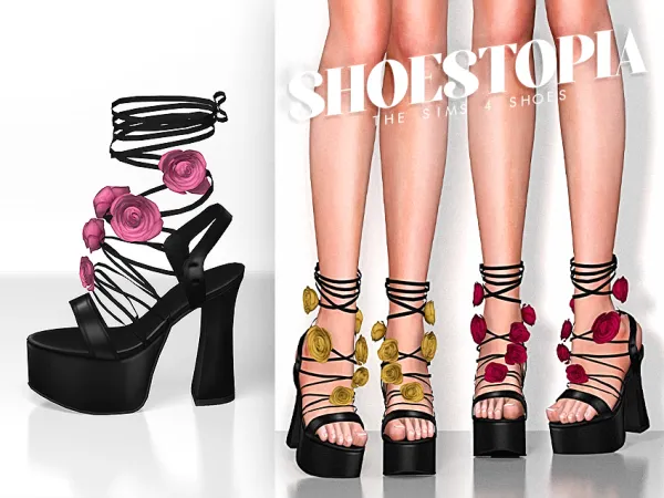 Alpha Roses High Heels - The Sims 4 Custom Content