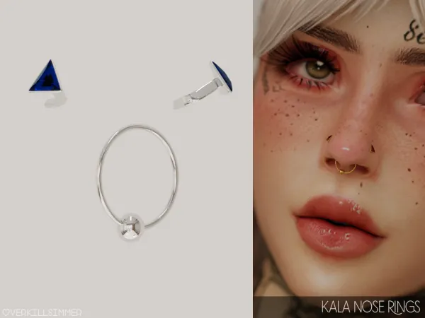 Alpha Kala nose rings - The Sims 4 Custom Content