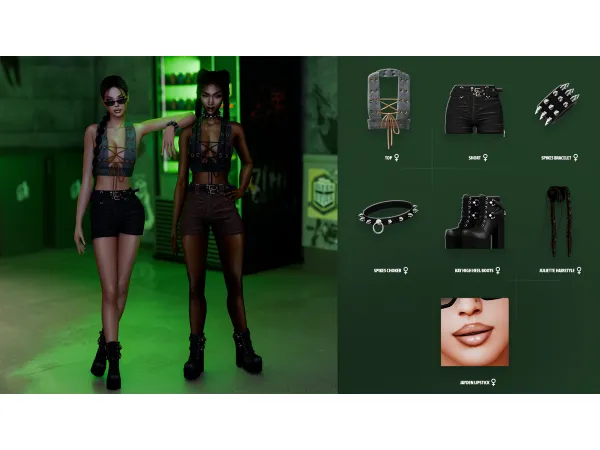 Alpha BAD DECISIONS FEMALE SET by ModCo Studios - The Sims 4 Custom Content