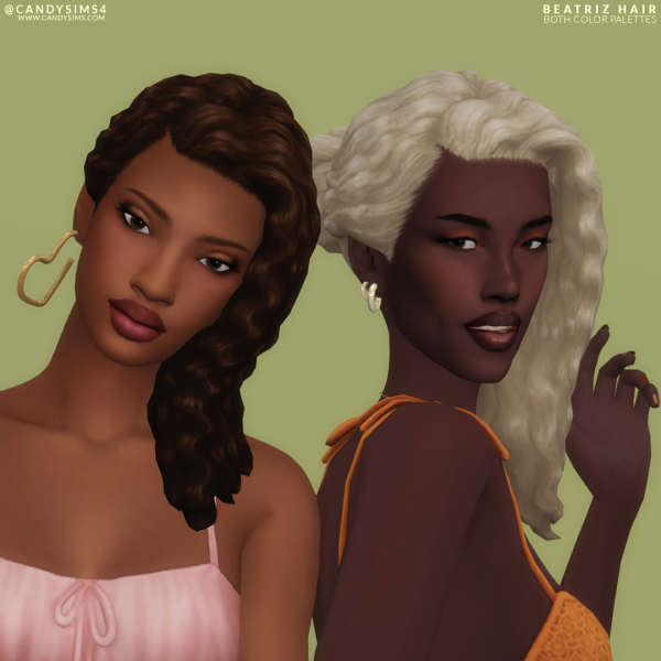 Maxis Match BEATRIZ HAIR by simsfinds - The Sims 4 Custom Content