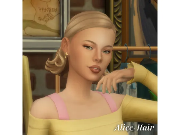 Maxis Match [oakiyo] Alice Hair - The Sims 4 Custom Content