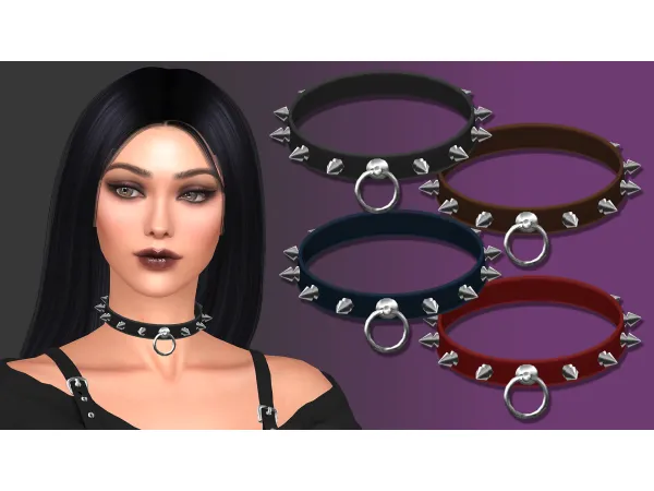 Alpha BAD DECISIONS CHOKER by NataliS - The Sims 4 Custom Content