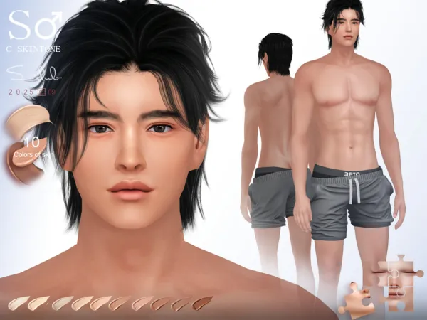 Alpha S CLUB_0925_ natural male skin Club by S - The Sims 4 Custom Content