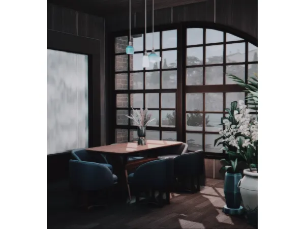 Mix Restaurant with a bar by the bay NOCC by LiMaSims - The Sims 4 Custom Content