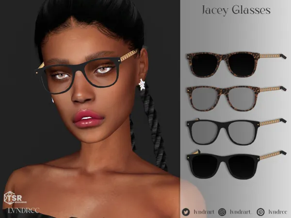 Alpha Jacey Glasses - The Sims 4 Custom Content