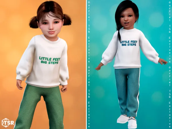 Alpha Toddler Sporty sweatshirt and jogger pants set by Garfiel - The Sims 4 Custom Content