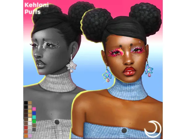 Maxis Match KEHLANI PUFFS by IMVIKAI - The Sims 4 Custom Content