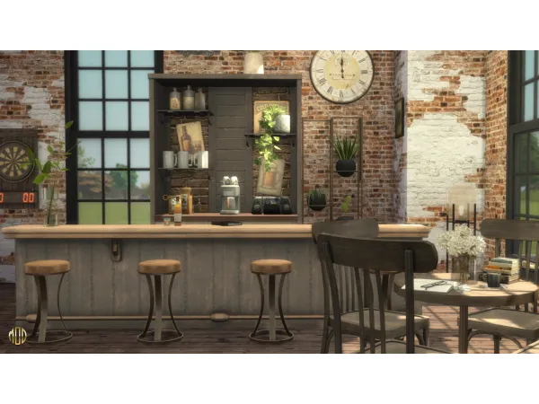 Alpha THE DRINK BRICKS WALLS by Philo - The Sims 4 Custom Content