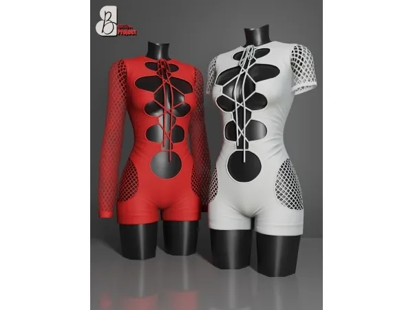 Alpha BillionProject Cristina Jumsuit - The Sims 4 Custom Content