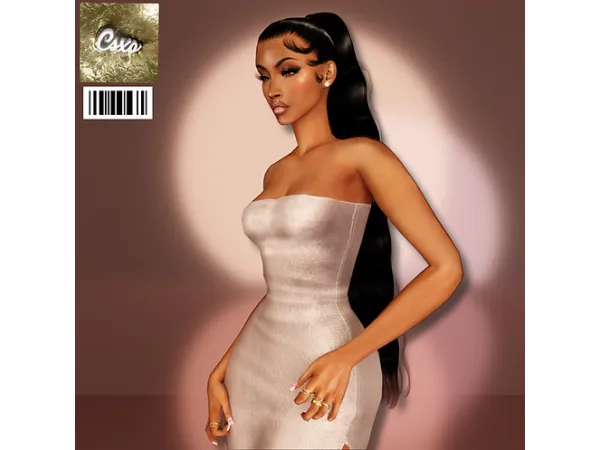 Alpha Paris Hair by cecesimsxo - The Sims 4 Custom Content