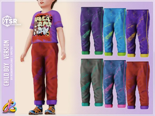 Mix Boy Bottom 319 Child by RobertaPLobo - The Sims 4 Custom Content