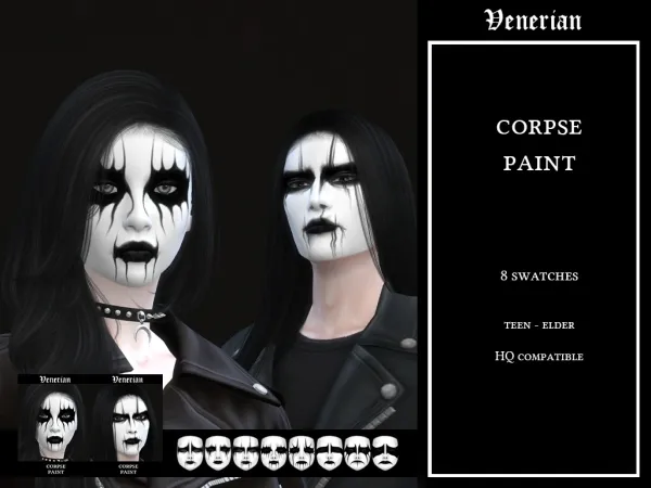 Alpha Corpse Paint - The Sims 4 Custom Content