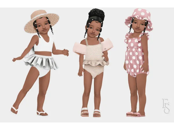 Mix Coastal Beach Day Lookbook by farfallasims - The Sims 4 Custom Content