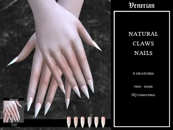 Alpha Natutal Claws Nails - The Sims 4 Custom Content