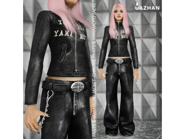 Alpha [CHROME PANTS YAMAMOTO JACKET] by cazhancc - The Sims 4 Custom Content