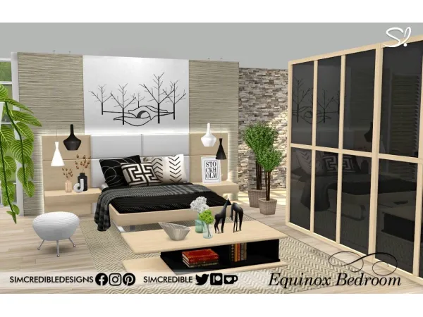 Alpha Equinox Bedroom - The Sims 4 Custom Content