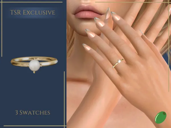 Alpha Pearly Engagement Ring - The Sims 4 Custom Content