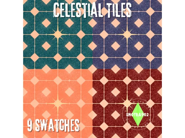 Mix Celestial Tiles by Snotra902 - The Sims 4 Custom Content