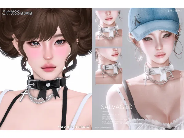 Alpha u3010333u3011Salvaged Choker - The Sims 4 Custom Content