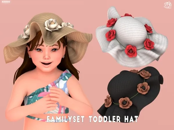 Mix Summer Family set Toddler Hat BRsims - The Sims 4 Custom Content