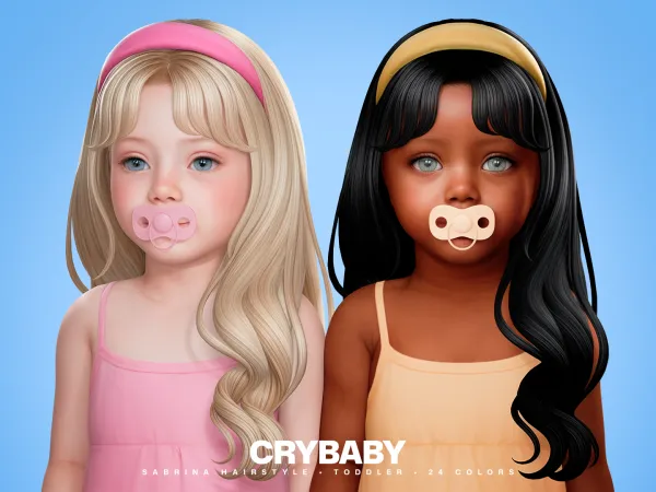 Maxis Match CRYBABY Sabrina Hairstyle Acc I Toddler by crybaby - The Sims 4 Custom Content