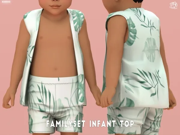 Mix Summer Family set Infant Top BRsims - The Sims 4 Custom Content