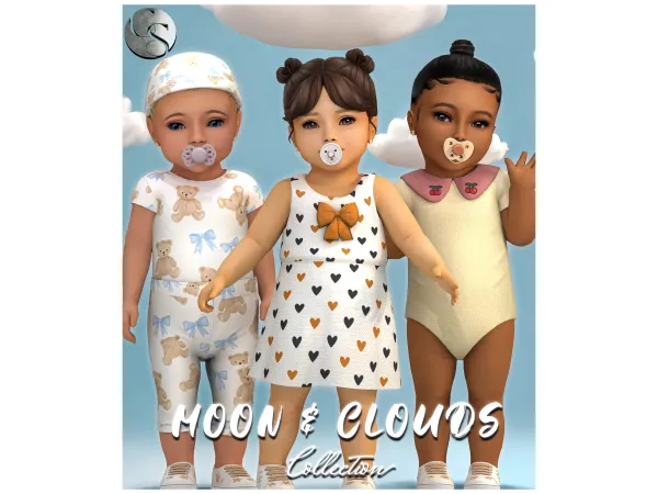 Alpha CAMUFLAJE Moon Clouds Infant Collection - The Sims 4 Custom Content