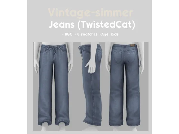 Maxis Match Maxis Match Jeans for Kids simmer by vintage - The Sims 4 Custom Content