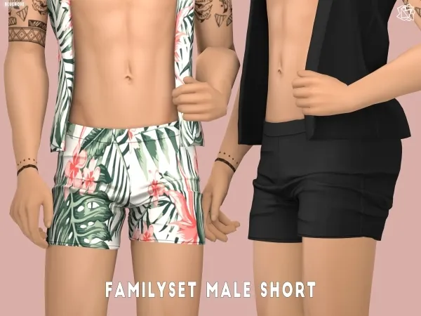 Mix Summer Family set Male Short BRsims - The Sims 4 Custom Content