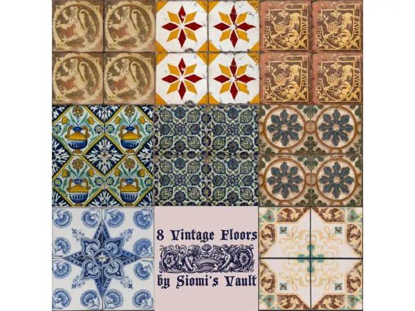 Mix Vintage Floors by siomi_s_vault - The Sims 4 Custom Content