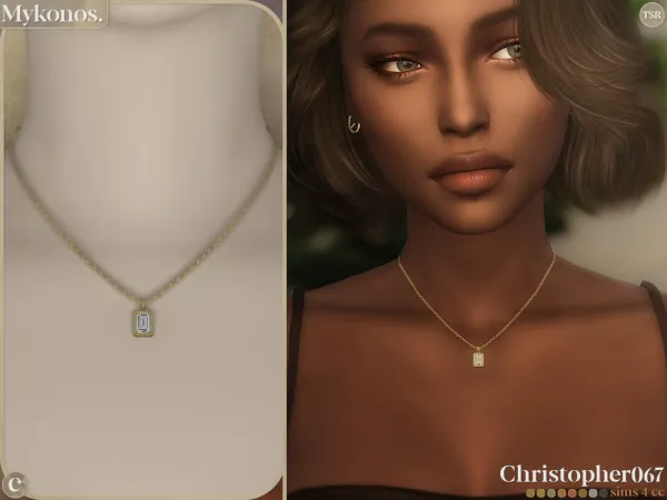 Alpha Mykonos Necklace Christopher067 - The Sims 4 Custom Content