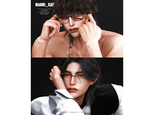 Alpha 25 09 Bloodstained Glasses by Maonicat - The Sims 4 Custom Content