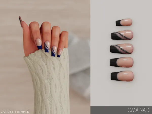 Alpha Oma nails - The Sims 4 Custom Content