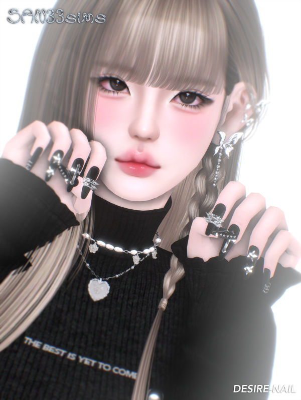 Alpha 333Desire Nail by simsfinds - The Sims 4 Custom Content