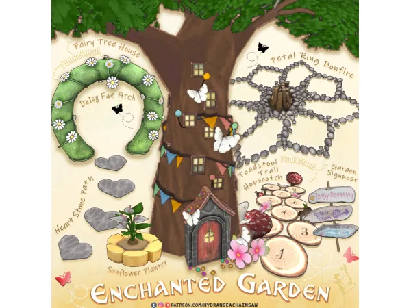 Mix Enchanted Garden II - The Sims 4 Custom Content
