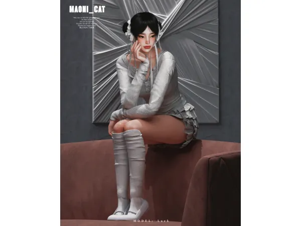 Alpha 25 09 HAIR No50 by Maoni_cat - The Sims 4 Custom Content