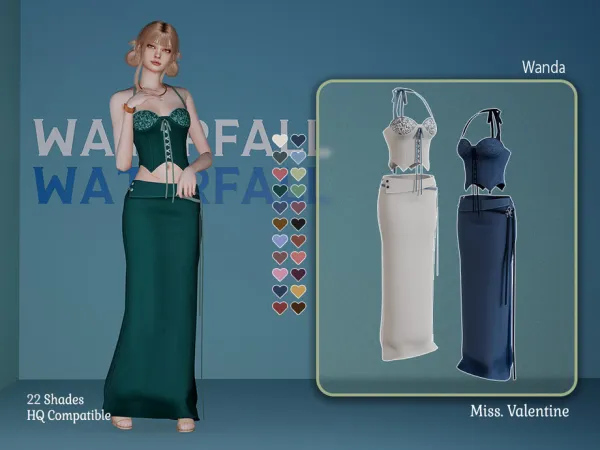 Maxis Match Wanda Dress by MissValentine142 - The Sims 4 Custom Content